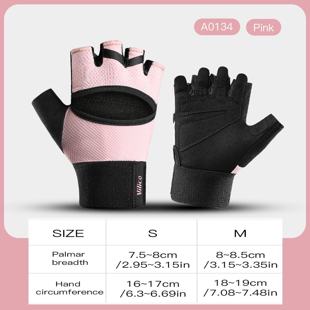 Professional Gym Fitness Breathable Anti-Slip Women Men Half Finger Summer Fishing Cycling Fingerless Gloves Female Bicycle Bike S