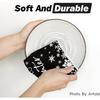 Artoid Mode Black Cute Snowman Hello Winter Kitchen Towels Dish Towels, 18x26 Inch Farmhouse Holiday Snowflake Decoration Cleaning Set of 4