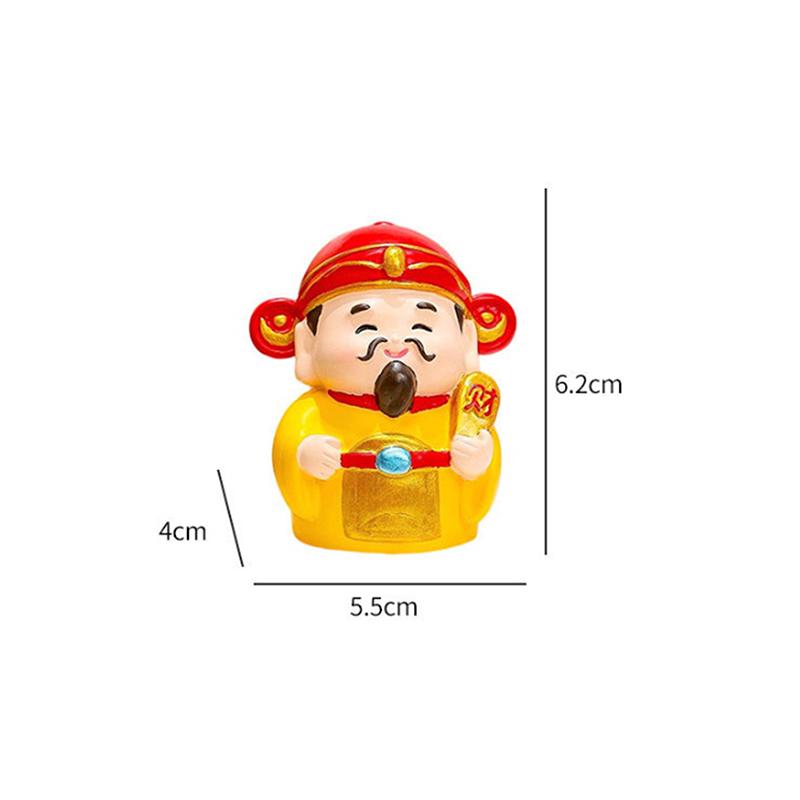 Cute God Of Wealth Ornaments Chinese Style Immortals Shentai Home Entry Workstations Office Desktops Emotional Stability Decor.