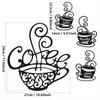 4pcs Coffee Metal Signs – Black Silhouette Hanging Plaques for Dining Room Elegant Wall Decoration & Metal Wall Hanging