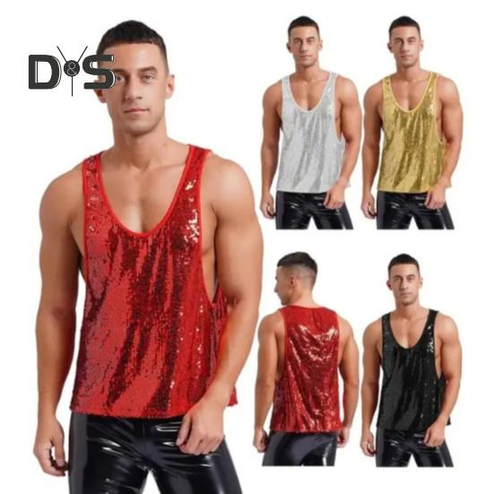 Men Vest O-Neck Sleeveless Loose Fit Solid Color Tank Tops Quick-Dry Versatile Street Style Tops Casual Wear