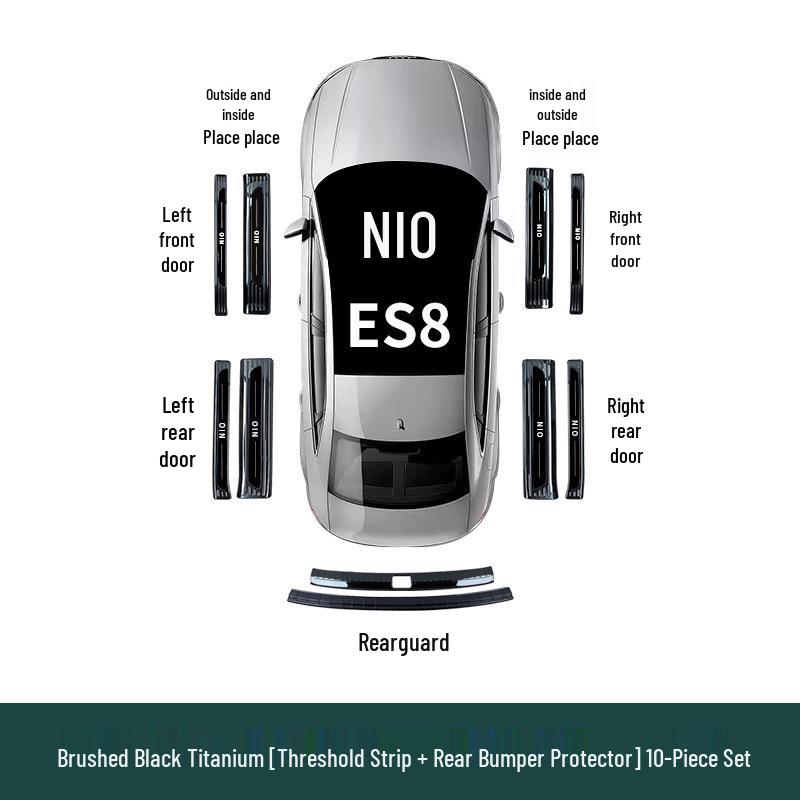 Stainless Steel Scuff Plates for 26 NIO ES8 Models - Interior Upgrade Accessories