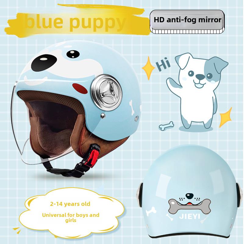 "3C Certified Kids' Winter Motorcycle Safety Helmet - Electric, Warm, Half-Helmet for Boys & Girls"