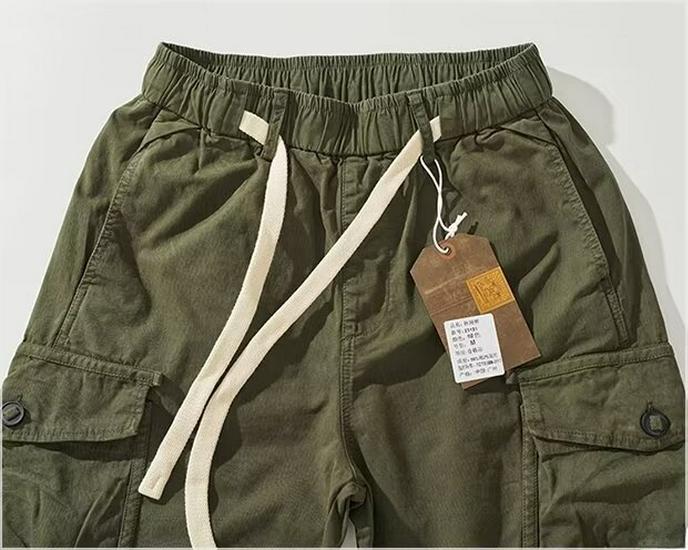 Męskie casualowe ogrodniczki American Khaki ze ściągaczem i wieloma kieszeniami