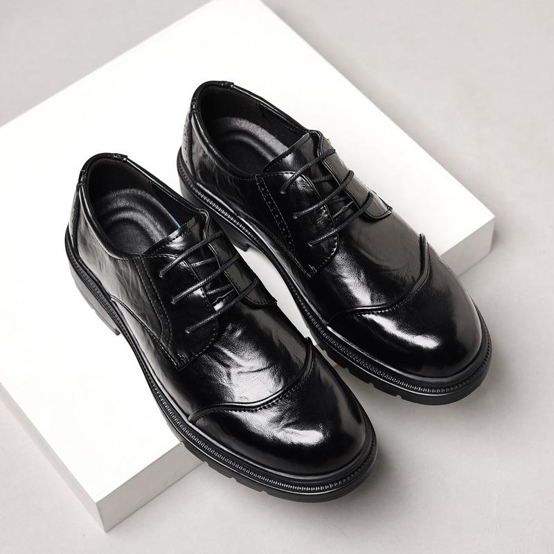 Retro men's shoes business casual dress leather shoes one pedal fashion men's shoes