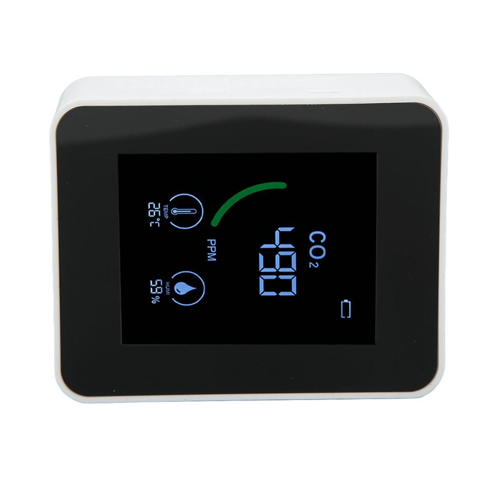Carbon Dioxide Detector USB Charging TVOC Sensor Semiconductor Air Quality Monitor with Temperature