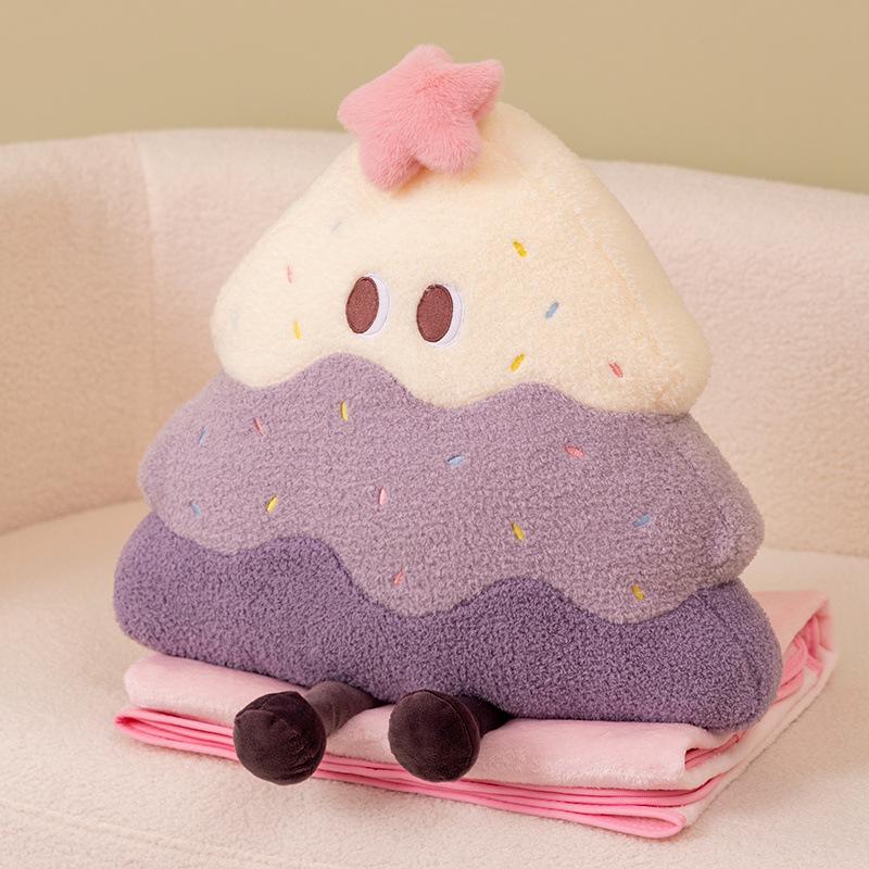 

Girls Heart Soft Cake Tree Pillow Blanket Plush Toy Pine Doll Girls Office Nap Blanket Rag Doll 45 * 50cm pillow (0.5kg)