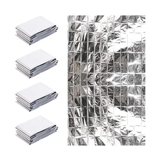 [CAMPDIECAST] Aluminum Sheet Emergency Blanket Set of 5 Quiet Disaster Prevention Goods (140cm x 200cm)