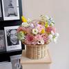 French Flower Basket Handmade Woven Flower Baskets Hand Basket for Carnation Rose Peony Wedding Mother's Day Gift