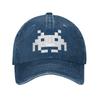 Washed Baseball Cap Space Invaders Summer Trucker  For Unisex Unisex Shooting Video Game Print Kpop Sun Baseball Caps