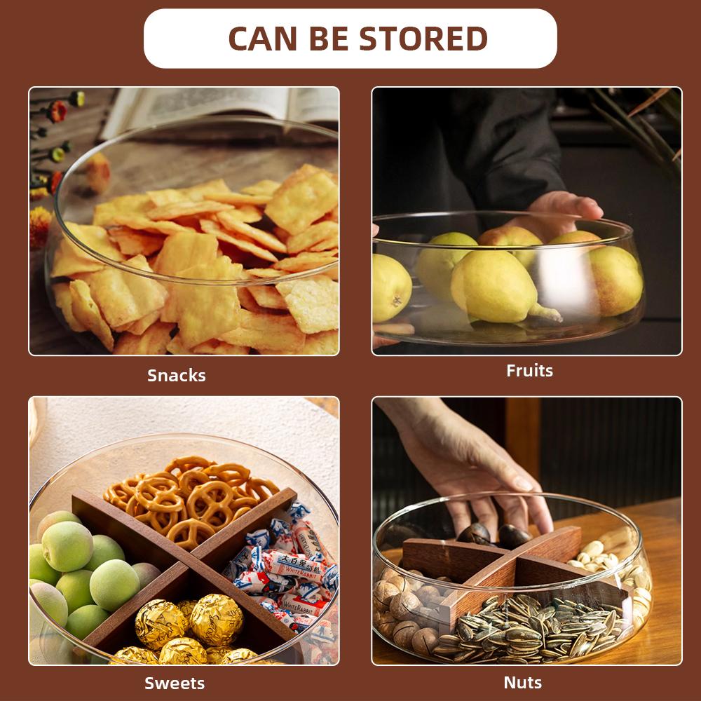 Kreativní skleněné nádoby na skladování potravin s dřevěným víkem Kuchyňka Svačina Ovoce Cukroví Ořech Sundries Úložný organizér do kuchyně