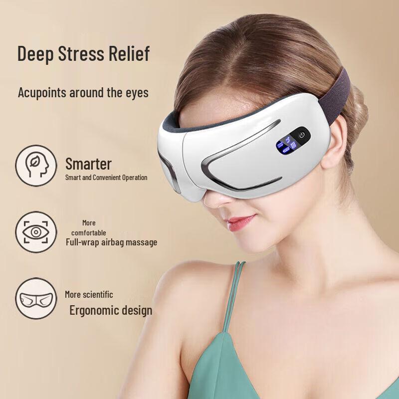 AUX Eye Massager with Heat and Bluetooth Music CN plug (adapter included)