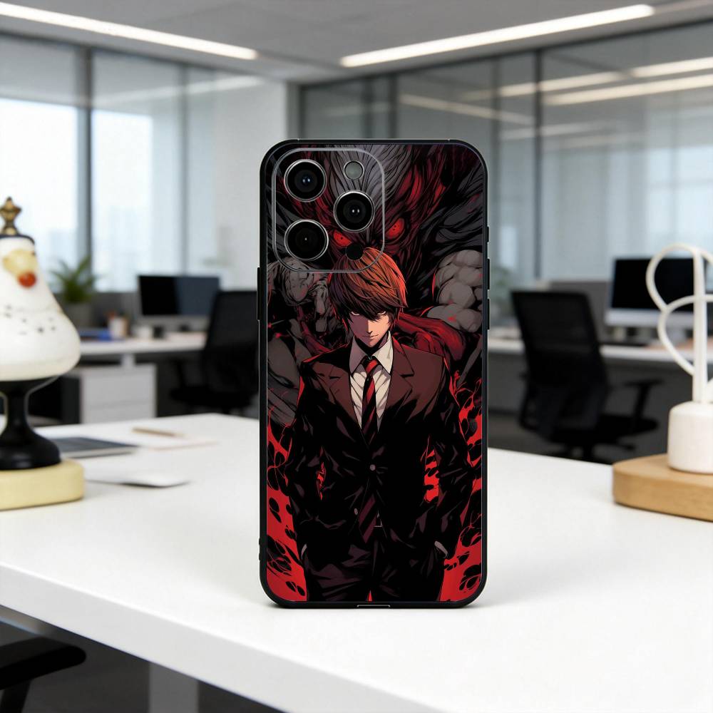 D-Deaths N-Notes L-Light Y-Yagami K-kira Phone Case For iPhone 17, 16,15,14,13,12,11 Plus,Pro Max, Others Soft Black Cover