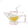 New Acrylic Manual Lemon Slice Squeezer, Portable Transparent Fruit Juicer, Elegance Bird Shape, Hand Juicer for Orange Lemon Lime Pomegranate (4Pcs)