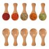 4 Small Wooden Salt Spoons, Solid Wood Condiment Spoons, Handmade Honey Teaspoons, for Condiments, Sugar, Coffee, Tea, Jam, Mustard, Ice Cream, Milk,