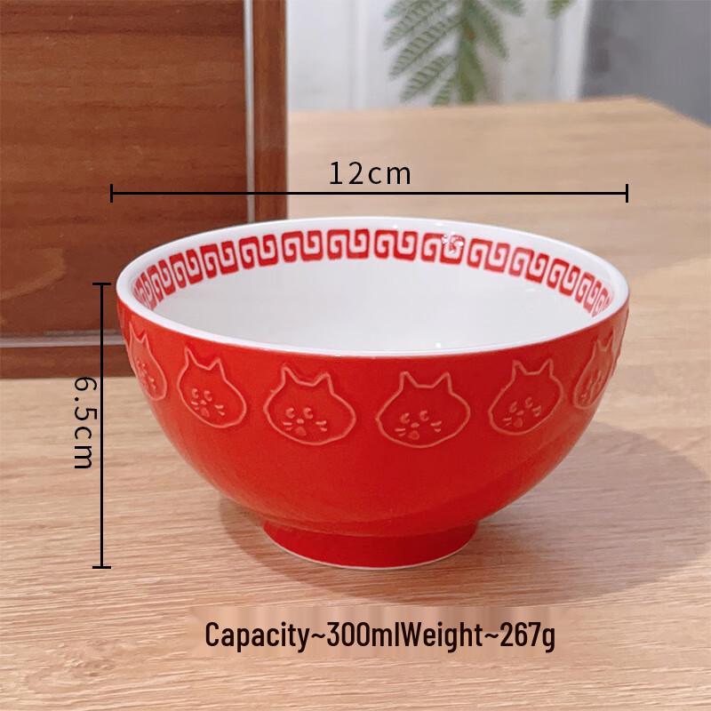 ZISIZ Surprised Cat Ceramic Dinnerware Bowl