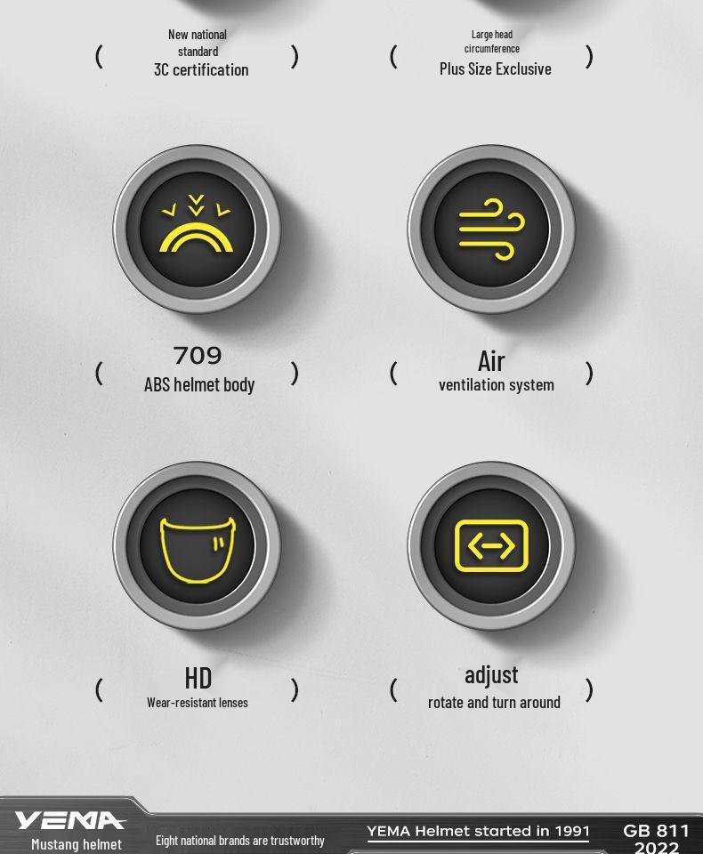 Unisex Certified Electric Motorcycle Helmet - Summer Sunscreen, Meets National Standards