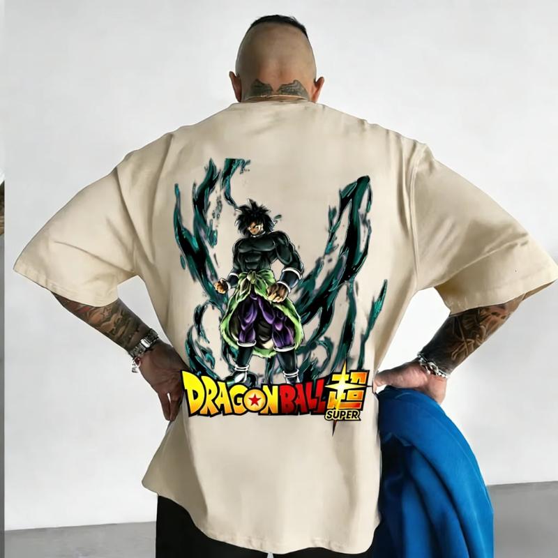 

2026 Dragon Ball Super Anime Broli Printed Pure Cotton Unisex Tshirt Summer New Harajuku Loose Casual Y2K Parent Child Top S