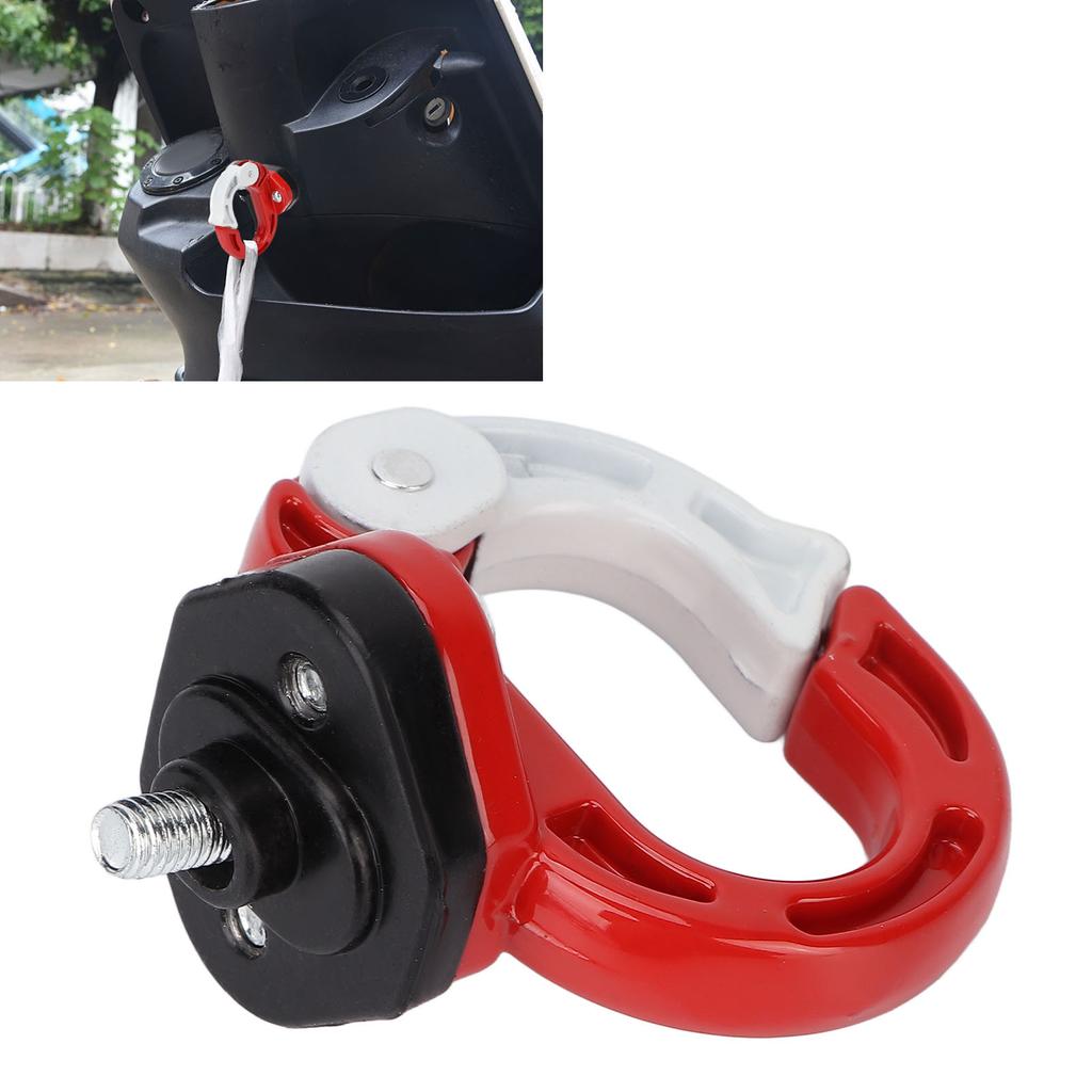 Motorcycle Front Claw    Luggage Helmet Bag Hook Alloy Steel Aluminum 12kg Load Bearing for Electric Scoot (Black White )