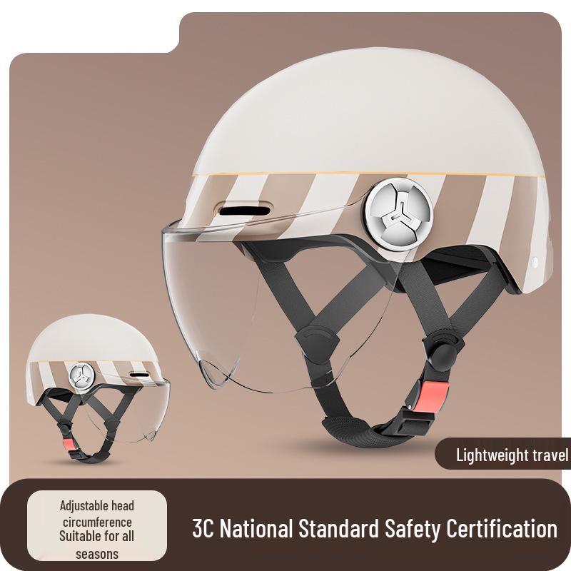 3C Universal Safety Helmet for Electric Scooters & Motorcycles - Summer Half Helmet for Men & Women