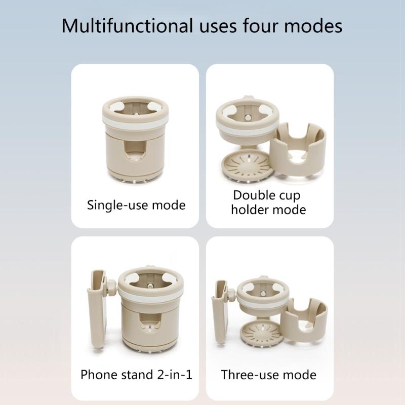 Multi Purpose Cup & Phone Holder Convenient & Portable Milk Bottle Holder with Mobile Phone Stand for Pram & Pushchair