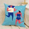 Illustration by D-Dawid R-yski Pillow Case Natural Linen Double-Sided Printing Sofa Home Decor Cushion Cover
