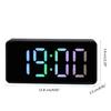 Makeup Mirror Clock RGB Color LED Voice Alarm Timer 5-min Snooze and Auto Dimmer