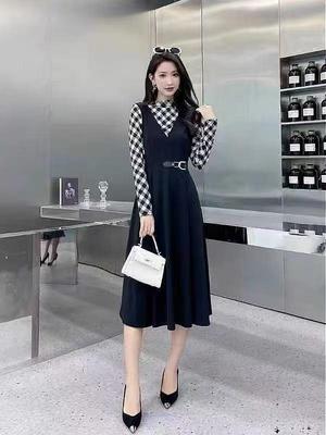 Elegant Chic Two-Piece Dress: Spring & Autumn Fashion