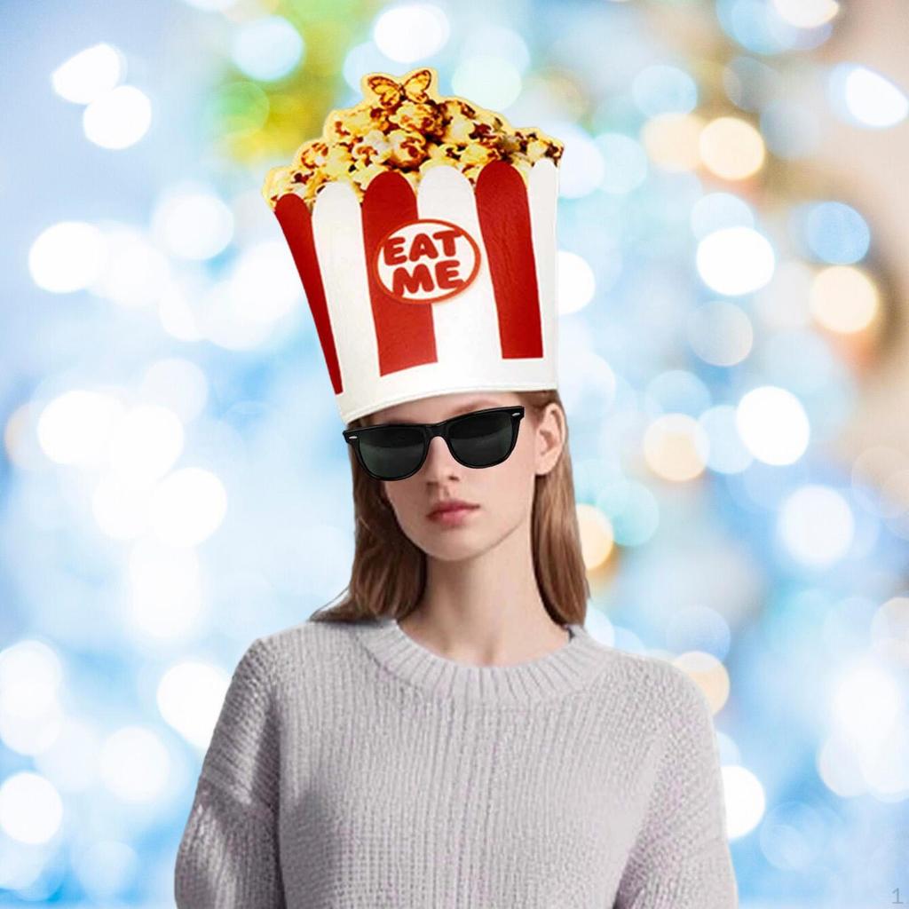 Kostium Kapelusza Popcorn Karnawałowe Nakrycie Głowy na Urodziny Fotografię Bar Boże Narodzenie Pub