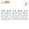 1-20PCS 500ml Cute Bear Milk Tea Bottle Disposable PET Transparent Juice Bottle Cartoon Bear Portable Juice Yogurt Bottle