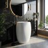 Lungo Freestanding Matte Black Floor Washbasin Tap