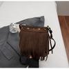 European and American personality trendy fringed bag fashionable large-capacity shoulder bag travel popular new niche ins versatile women's bag