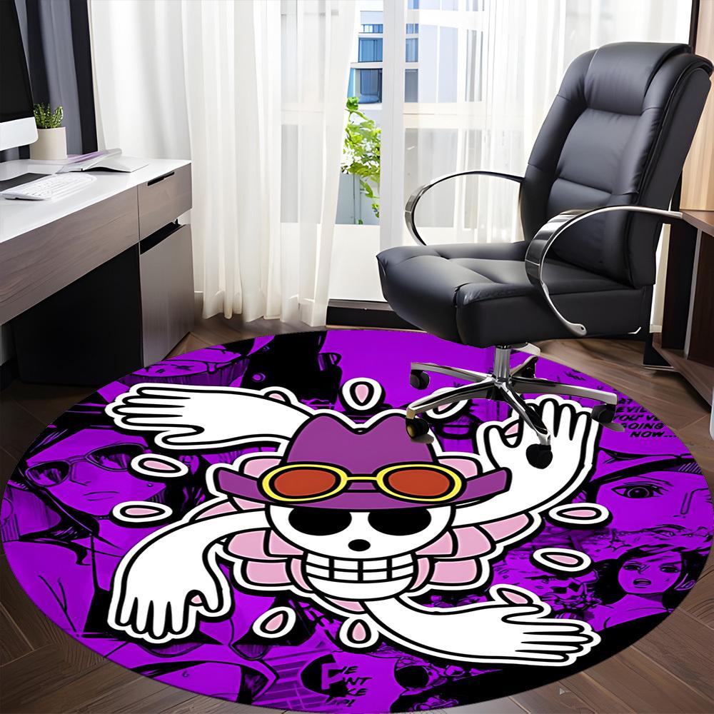 1pc One Piece Skull Office Round Area Rug, Under Office Chairs Bedroom Living Room Home Decor  a1022161