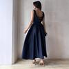 Amazon  Cross-border Europe, America and Autumn New U-neck Suspender High-waisted Hepburn A-shaped Dress Dress