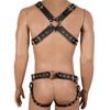 Faux Leather Bondage Slave Restraint Straps Men Chest Harness Adult Sex Toy