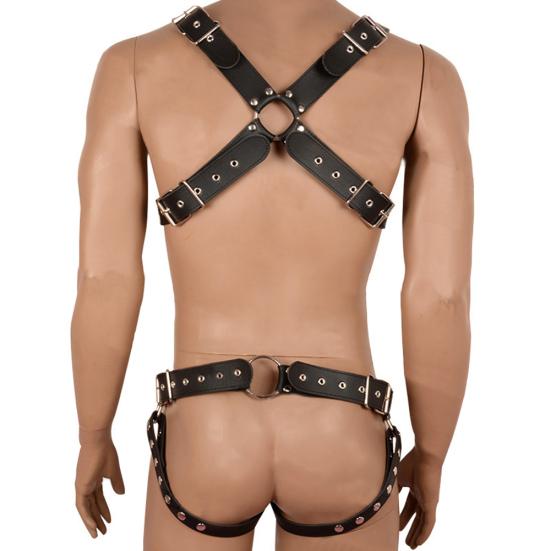 Umělá kůže Bondage Slave Zadržovací popruhy Muži Hrudní postroj pro dospělé Sexuální hračka
