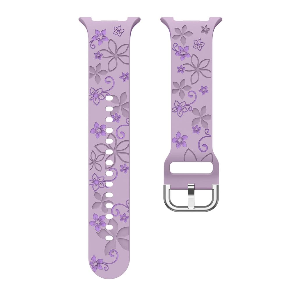 Silicone Carved Print Watch Strap Tailor Made for Samsung Galaxy Watch 8 40mm 44mm Bracelet for Samsung Watch 8 Classic Band
