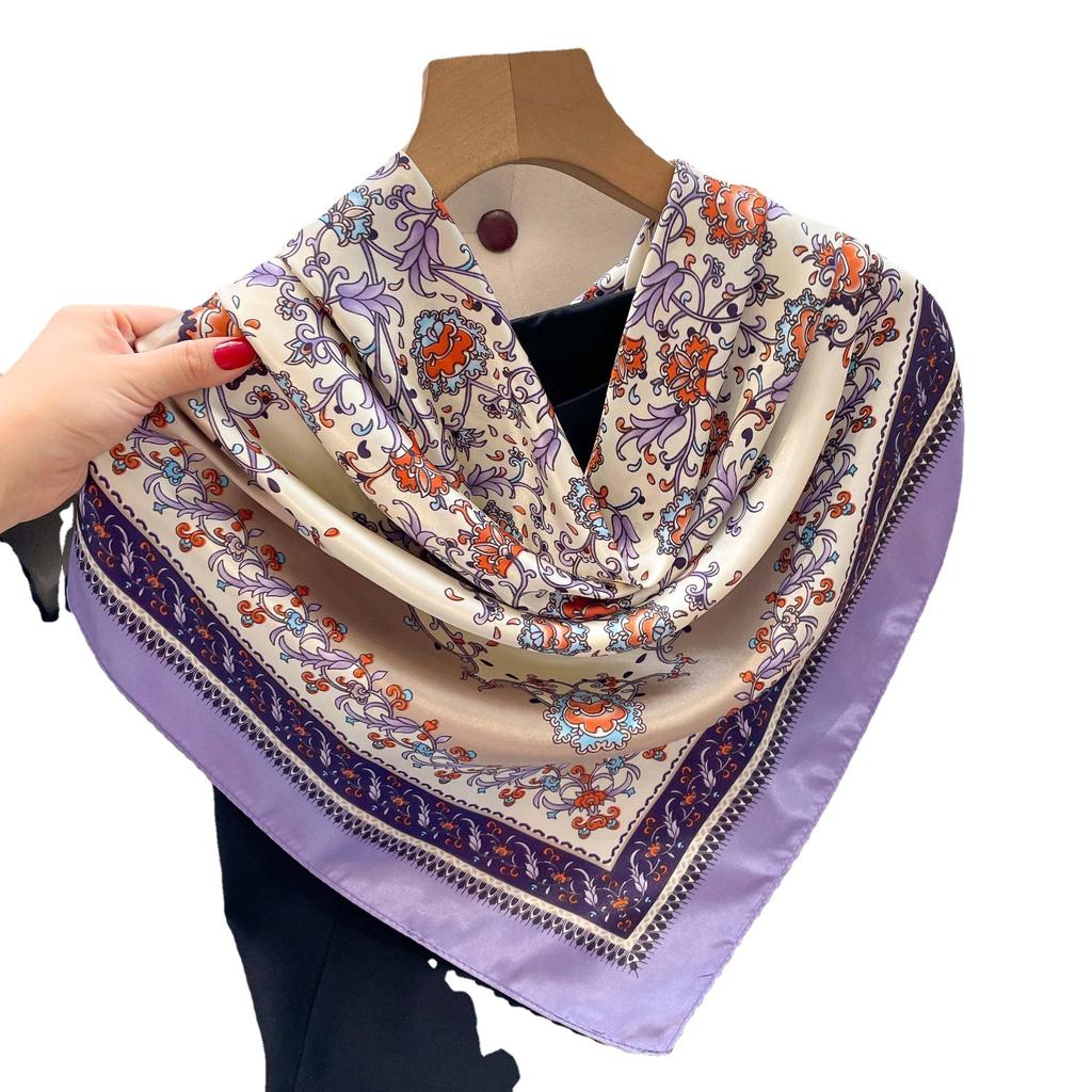 High-quality Luxurious Silk Scarves Headband Scarfs Neck Scarf For Women Chain Silk Scarf Women's Decorative Shawl