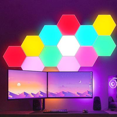 1 Set Hexagonal Wall Lamp High Brightness Stepless Dimming Multiple