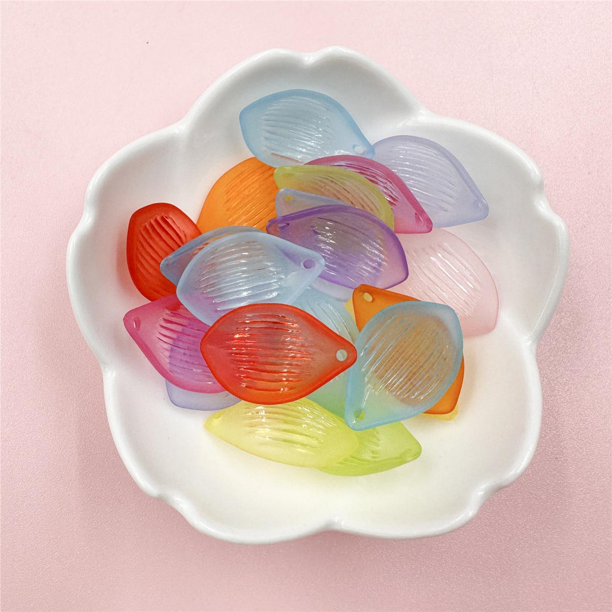 

Товары для вечеринок Акрил 16*25 мм Лист лотоса Разбросанные бусины DIY Цветок ручной работы Набор 20 шт. Головной убор Материал Прозрачный Изысканный разноцветный