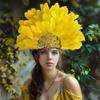 Colorful Showgirl Headband Brazilian Carnival Feather Headdress Feather Headpiece  Carnival Events