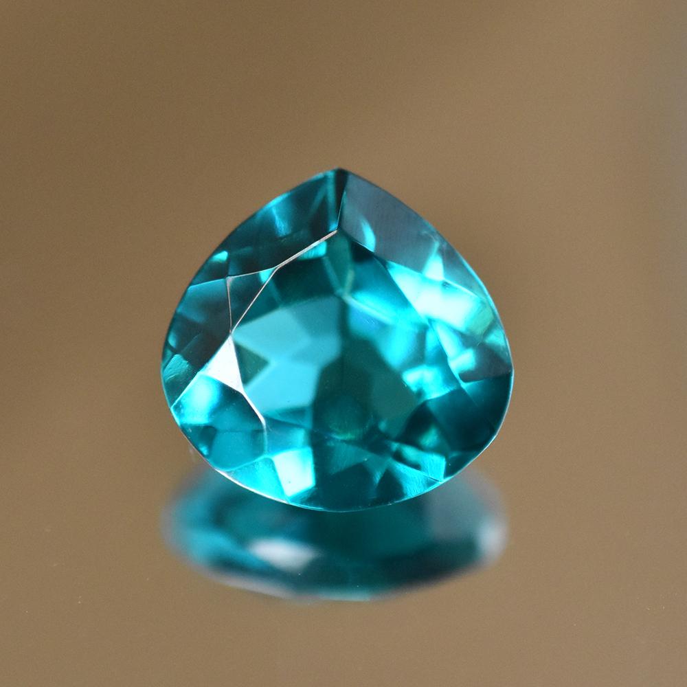 RARE 11x11mm Pear Cut CERTIFIED Natural FLAWLESS Green Garnet Loose Gemstone