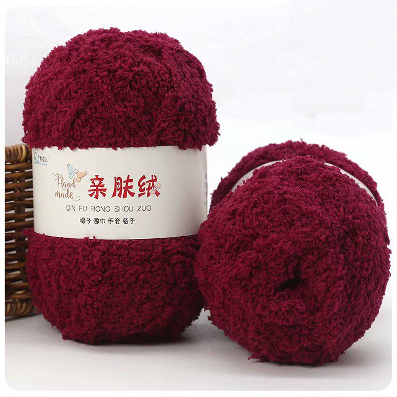 50g/PC Soft Hand Knitting Yarn Soft Thin Coral Velvet Towel Yarn For Hand Knitting Crochet Hats Socks Home Sewing Accessories
