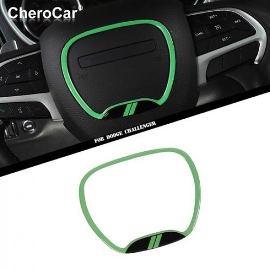 Steering Wheel Center Trim Cover Bezel for Dodge Challenger/Charger 2015+ Green