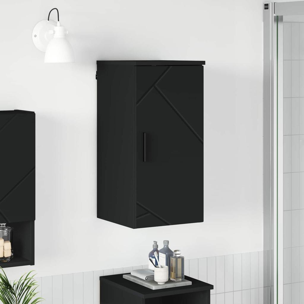 Bathroom Cabinet Black 30 x 31.5 x 61 cm