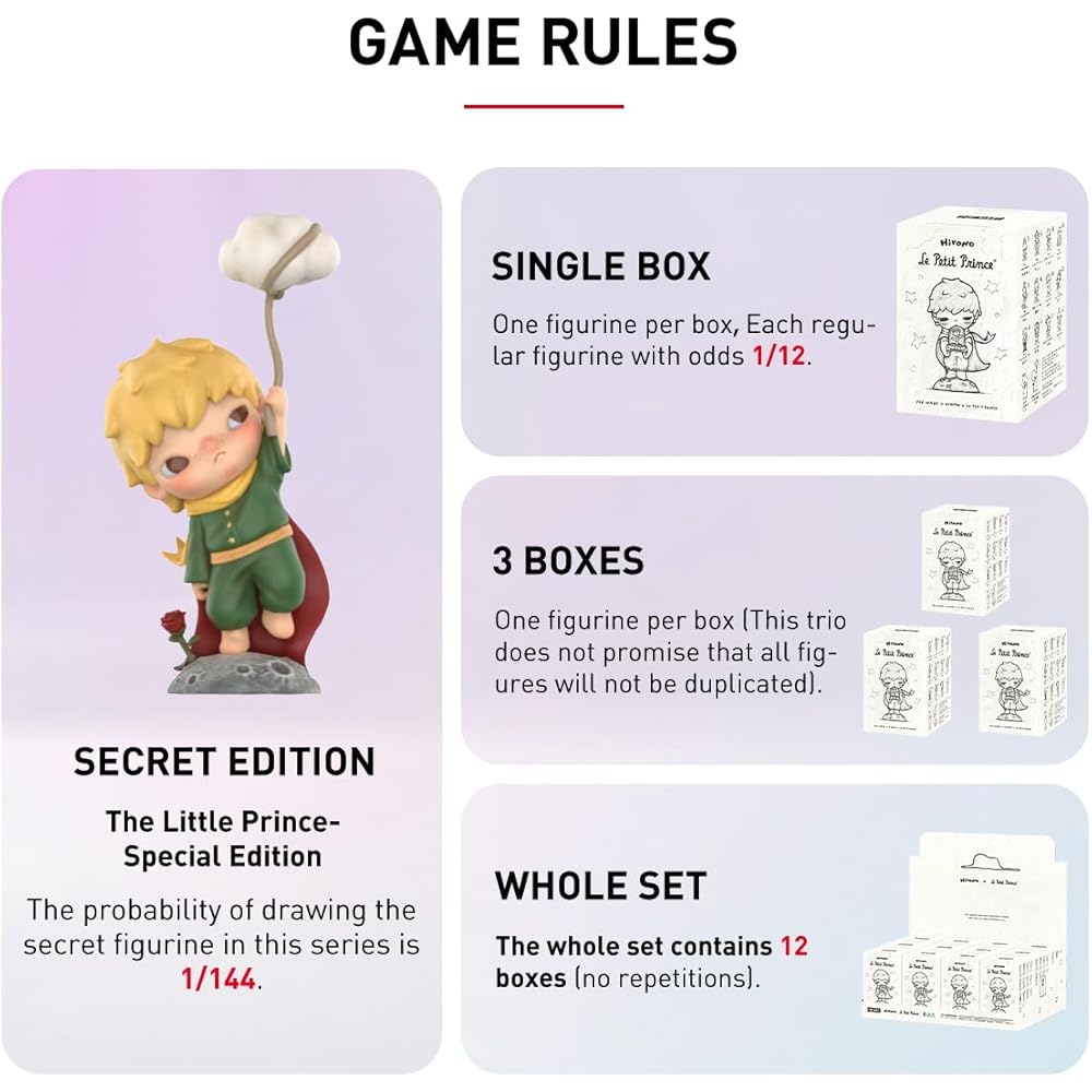 POP MART Hirono × Little Prince Series Blind Box Figure 1 Piece Premium PVC Toy Original Character