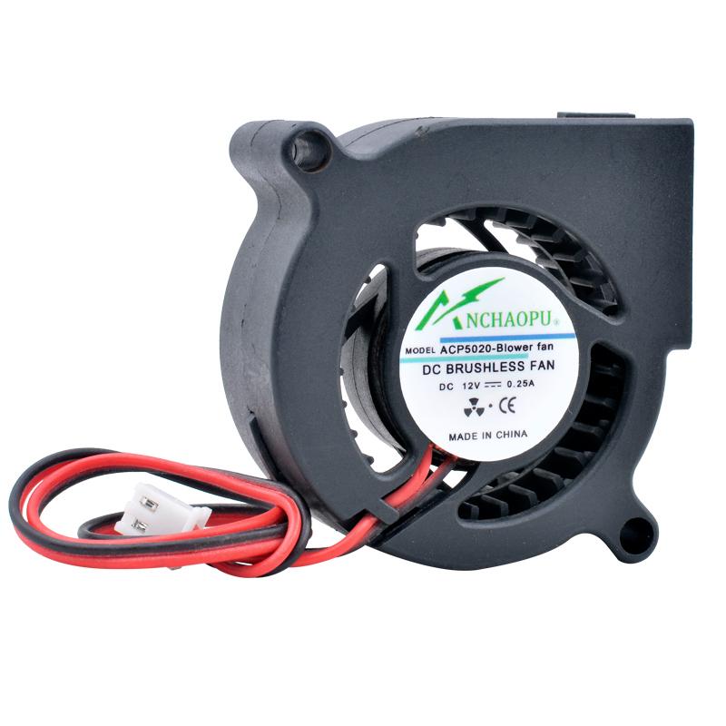ACP5020-Blower fan 5cm 50mm fan 50x50x20mm DC5V 12V 24V Turbo blower cooling fan for projector 3D printer