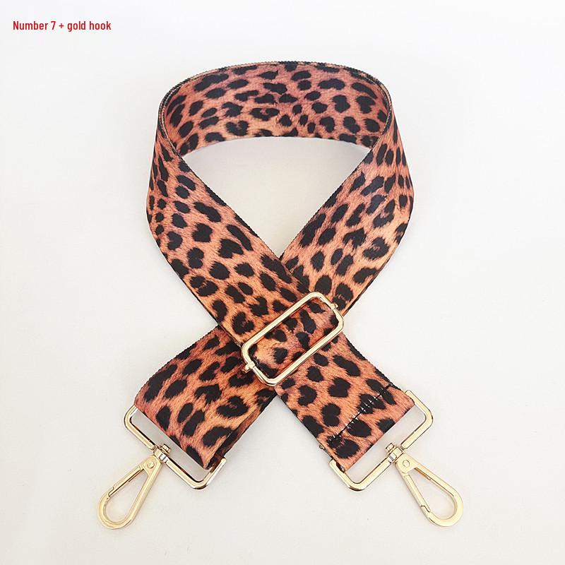 Colorful Leopard Print Adjustable Shoulder Strap - 5CM Wide, Single Shoulder, Crossbody.