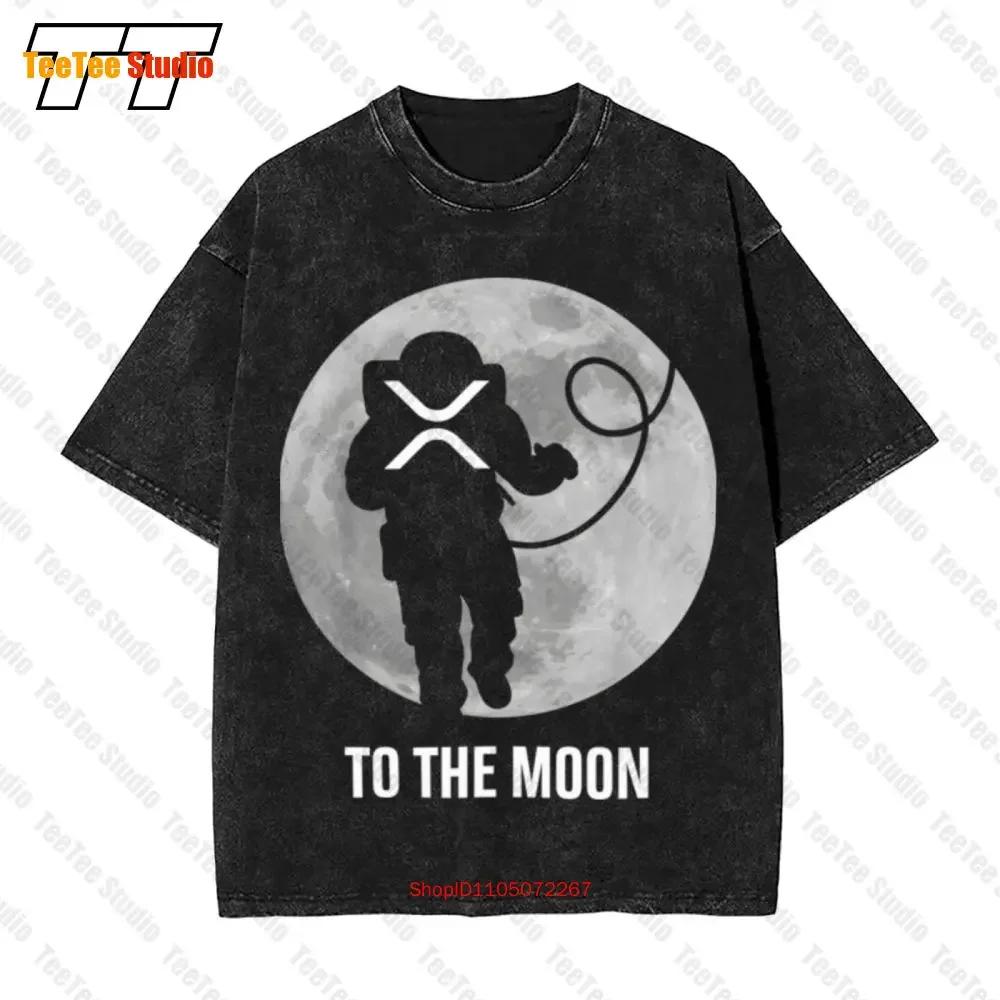 Ripple Xrp Astronaut To The Moon Xrp Coin Crypto Wallet Vintage Oversized TShirt YFQQ S