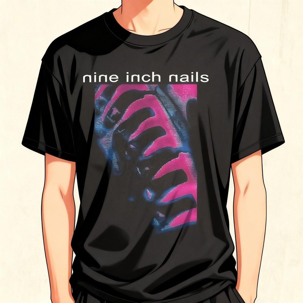 

Nine Inch Nails Band Retro Style Charcoal Unisex Tshirt Unisex T-Shirt L